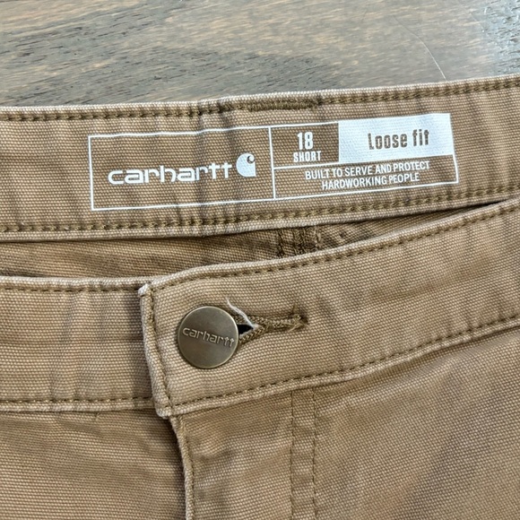 Carhartt Women’s Loose Fit Canvas Work Pant size 18 short tan khaki - Picture 5 of 10